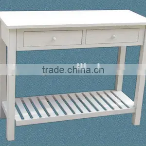 Paulownia Wood Console Table With Two Drawers / Paulownia Wood Living Room Furniture thumbnail-2