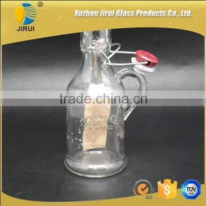 Small Glass Wine Bottle With Handle thumbnail-1