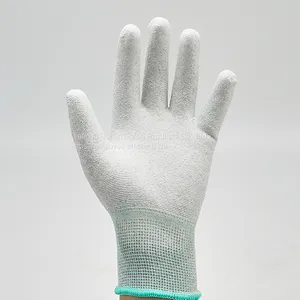 BA Factory Price Hand Protective ESD PU Finger Coated Gloves thumbnail-4