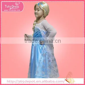 Snow Pattern Decoration Girl's Boutique Clothing Frock Dress thumbnail-2
