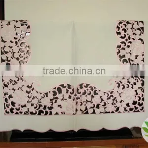 100% Cotton Damask Tablecloth Hemstitch Table Cloth Luxurious Tablecloth Pink Fancy Tablecloth thumbnail-1