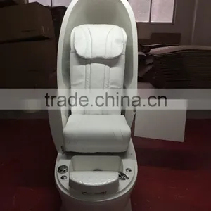 2016 White Egg Shape With Pink Massage Seat Pedicure Chair thumbnail-6