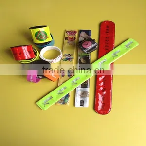 2015 Cheap Promotional Custom PVC Reflective Ruler Slap Bracelets thumbnail-1