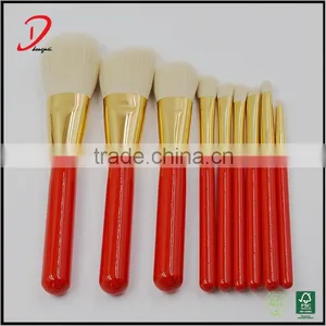 Professional Red Wooden Makeup Brush Set,synthetic Hair Cosmetic Brush Set thumbnail-1