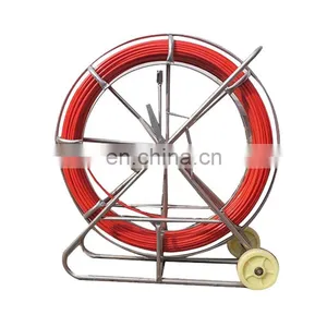 2021 Factory Direct Sale High Quality High Strength 10mm 300m Green Wheeled Galvanized Steel Frame FRP Cable Duct Rodder thumbnail-1