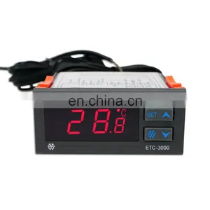 Mikrocomputer-Temperaturregler mit digitalem Display, Thermostat, Kühlung, Enteisung und Lüftermodi ETC-3000 thumbnail-1