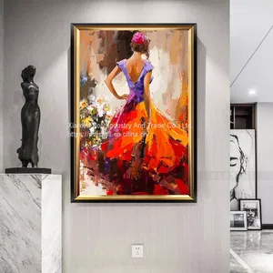 DIY Hand-painted Oil Painting Rose Oil Painting Home Decoration thumbnail-4