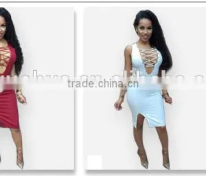 Latest Fashion Dress Woman Evening Dress Sexy Bandage Dress thumbnail-1