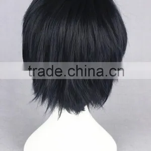 High Quality 35cm Short Straight Prince of Tennis Wig Chitose Senri Blue&Black Synthetic Anime Wig Cosplay Hair Wigs Party Wig thumbnail-5