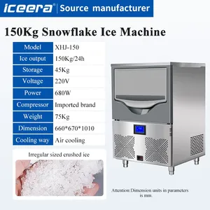150kg High Productivity Commercial Crushed Granular Snowflake Ice Maker Machine for Laboratory thumbnail-2