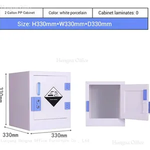 Chemical Safety PP Storing Cabinet With Glass Doors and Dual-Lock System: Corrosion-Resistant and Safe for Laboratories and Industrial Use thumbnail-1
