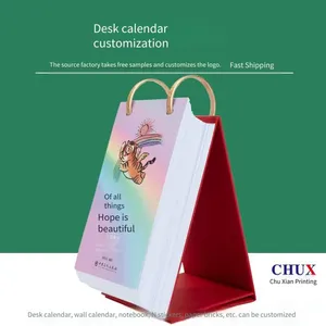 Creative Desk Calendar Printing Factory, Enterprise Promotion, Business Gift, Advertising Design, Ring - Bound Customization Factory thumbnail-1