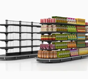 Factory Direct Sell Display Gondola Shelf Cold-Rolled Steel Rack Supermarket Shelf thumbnail-2