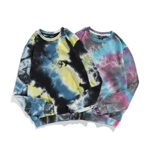 Manufacturer Wholesale Custom Cotton French Terry Men SweatShirts Tie Dye Crew Neck Jumper Sweatshirts thumbnail-2