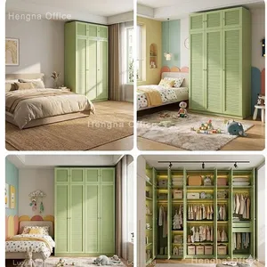 French Style Steel Wardrobe 0.6mm Cold-Rolled Steel — Narrow Single Door Closet for Small Bedroom thumbnail-4