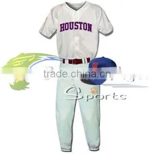Adult Pro Weight 6-Button Baseball Jersey / Factory Price Men Baseball Uniform/ Sublimated Cheap Baseball Jersey thumbnail-6