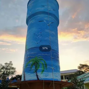Yunfu High-altitude External Wall Murals - Spider Man Bridge Painting - Hand-painted Wall Graffiti on Power Plant Cooling Towers and Chimneys thumbnail-5