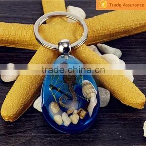 Real Bug Flower Sea Horse Scorpion Wholesale Metal Key Chain Ring thumbnail-2