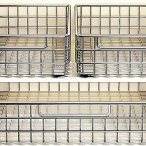 304 Stainless Steel Wire Basket 0.5mm Wire Diameter 2mm Mesh Opening 100x200mm for Filtration thumbnail-1