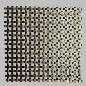 Decorative Woven Metal Mesh for Elevator Car Cladding, Elevator Car Interiors, and Lobby Walls thumbnail-1