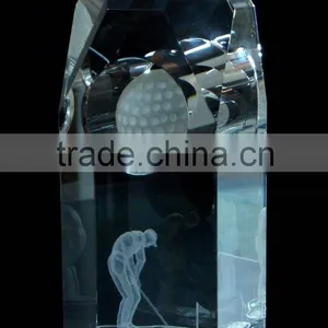 Cheap Glass Trophy Award for Golf thumbnail-1