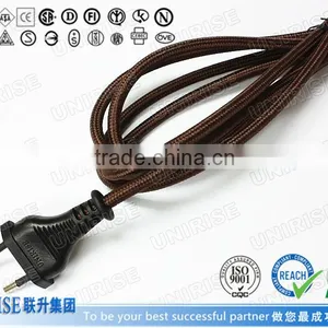 Colored Power Cord With Textile Braided Cable for Lighting and Lamp thumbnail-1