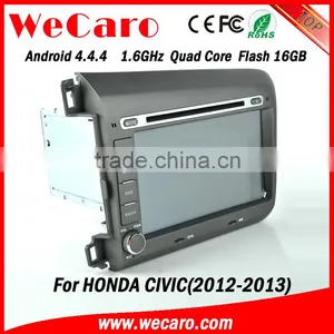 Wecaro Android 4.4.4 Car Dvd Player Direct Factory 8" for Honda Civic Steering Wheel Audio Controls Wifi&3G 2012 2013 thumbnail-1