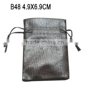 China Manufacture Custom Drawstring Faux Leather Jewelry Gift Bag B47 thumbnail-4