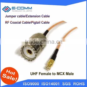 Hot Sale!!UHF Female Jack Connector Switch MCX Male Plug Convertor RG316 15CM 6" Adapter thumbnail-1