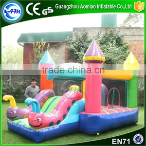 Used Commercial Bounce Houses for Sale Inflatables Slide Bouncy Caterpillar Bounce House for Kids thumbnail-1