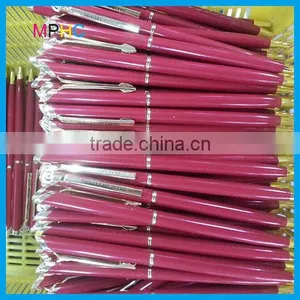 Popular Promotional Slim Thin Cross Hotel Used Metal Ball Pen With Epoxy Logo thumbnail-5