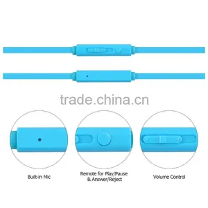High Quality TPE Flat Stereo Built in Mic Digital Auxiliary Cable thumbnail-4