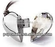 High Quality and Hot Selling Heart Shape Jewellery Diamond Usb Disk thumbnail-1