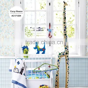Clearance Printing Non Woven Wallpaper, Curry Yellow for Kids Mosaic Wallcovering for Kindergarten , Small Scale Wall Decal Deal thumbnail-2