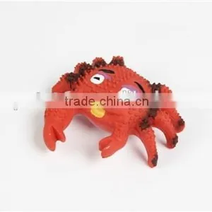 Latex Cartoon Animal Pet Toys Soft Squeaky Latex Pet Toy for Dogs Crab Shape thumbnail-2