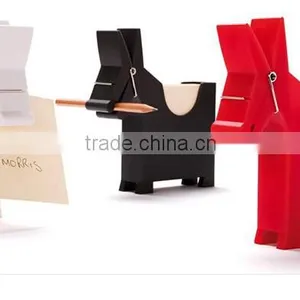 Pony Desktop Memo Note Holder Stand Office Gift With Pen Clip,Bk4111 thumbnail-4