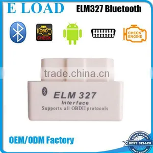 High Quality SUPER White MINI ELM327 Bluetooth OBD2 V1.5 Universal OBDII Car Diagnostic Scanner Super ELM 327 thumbnail-1