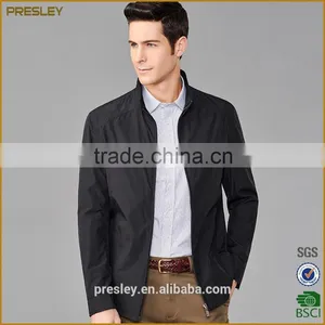 2016 Cusom Simple Design Black Blank Men Bomber Jackets for Business Men thumbnail-1