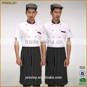 Factory Wholesale Custom New Fashion White Color Waterproof and Oilproof Chef Work Uniform Basic French Cooking Chef Uniform thumbnail-1