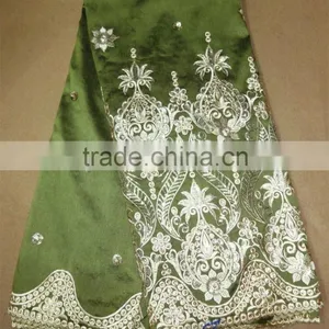 2016 New Arrival High Quality African Raw Silk George for Evening Dress thumbnail-1