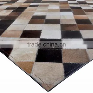 Patchwork Hair-On Cowhide Leather Rug PL-343 thumbnail-2