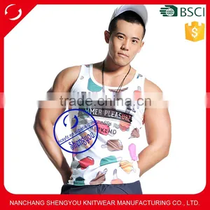 Custom 100 Polyester Full Printing Fitness Gym Bodybuilding Tank Top thumbnail-1