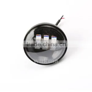 2 x Motorcycle Black LED Auxiliary Fog Passing Lights 4.5" Led Auxiliary Light for Harley thumbnail-2