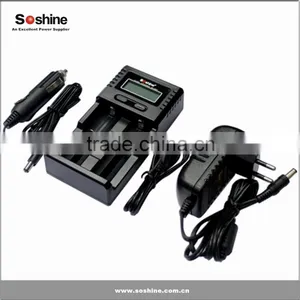 High Quality Universal Battery Charger Dual Slot LCD Charger With EU / US / UK / Korean Plug thumbnail-1