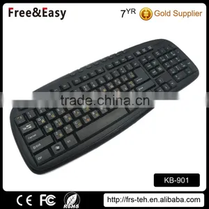 Ergonomic Design 114 Keys 2.4ghz Wireless Multimedia Keyboard for Laptop thumbnail-3