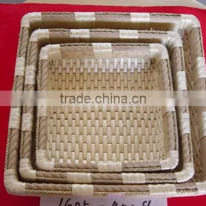 White Wicker Handmade Round Flowers Fruits Bread Picnic Gift Basket Cheap Wicker Basket Quality Choice thumbnail-1