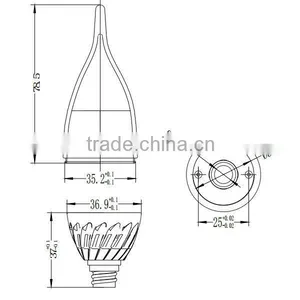 5W Candle Light Bulb Accessories thumbnail-3