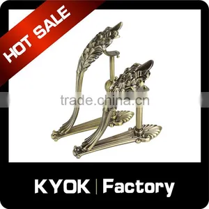 KYOK Factory Crystal Glass Curtain Rod Accessories,16mm Oval Aluminium Tube End Bracket,splendid Curtain Rod Ceiling Brackets thumbnail-1