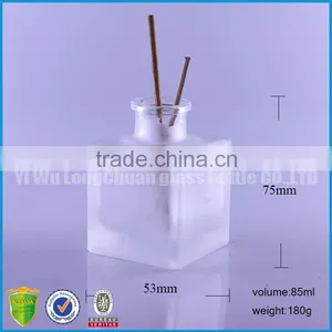 80ml Square Shaped Frosted Bottle for Essence Oil Aromatherapy Reed Diffuser Glass Bottle for Decorative thumbnail-1