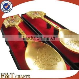 Zinc Alloy High Quality Pearl Gold Soft Enamel Spoon/metalspoon thumbnail-4